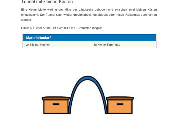 Tunnel mit kleinen Kästen